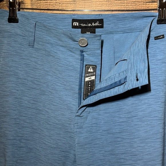 Travis Mathew Shorts Mens 38 Blue 10" Hybrid Golf Casual Preppy Performance - Picture 5 of 9